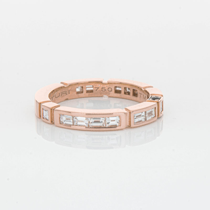 Deja Vu 18ct Rose Gold .75ct Diamond Band - Ring - Walker & Hall