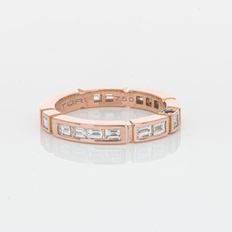 Deja Vu 18ct Rose Gold .75ct Diamond Band - Ring - Walker & Hall