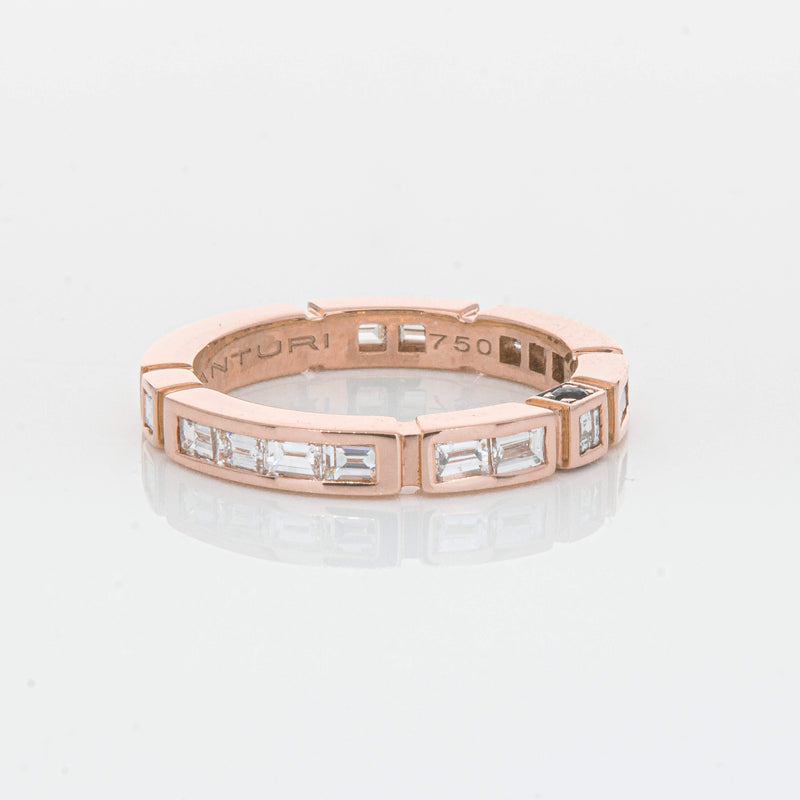 Deja Vu 18ct Rose Gold .75ct Diamond Band - Ring - Walker & Hall