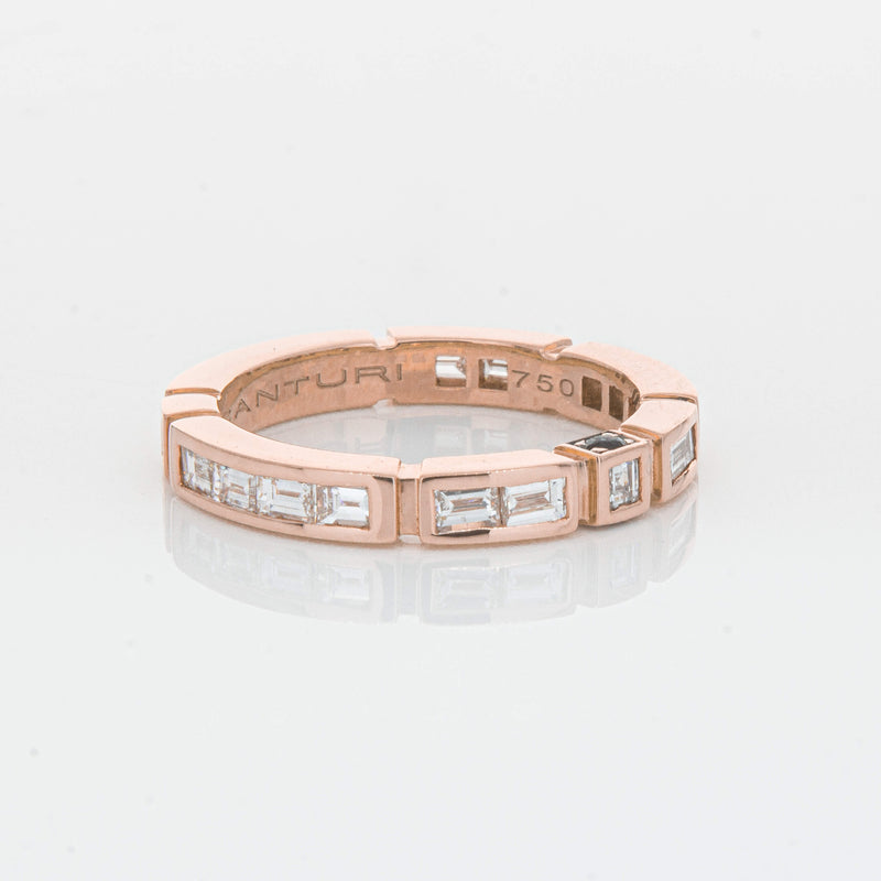 Deja Vu 18ct Rose Gold .75ct Diamond Band - Ring - Walker & Hall