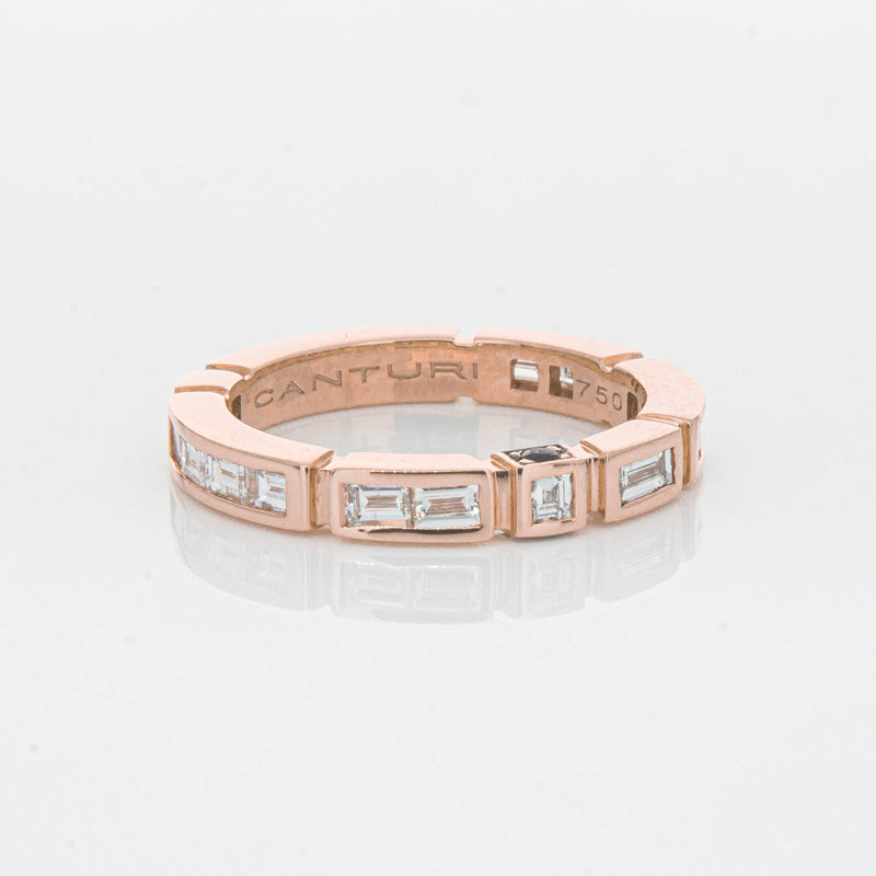Deja Vu 18ct Rose Gold .75ct Diamond Band - Ring - Walker & Hall