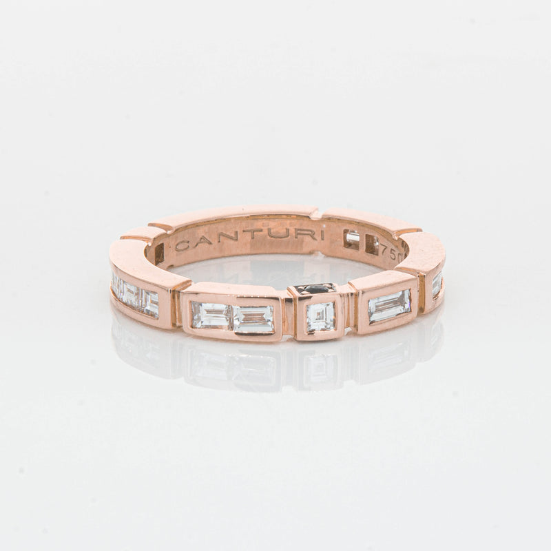 Deja Vu 18ct Rose Gold .75ct Diamond Band - Ring - Walker & Hall