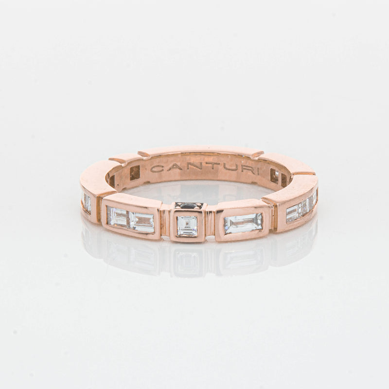 Deja Vu 18ct Rose Gold .75ct Diamond Band - Ring - Walker & Hall