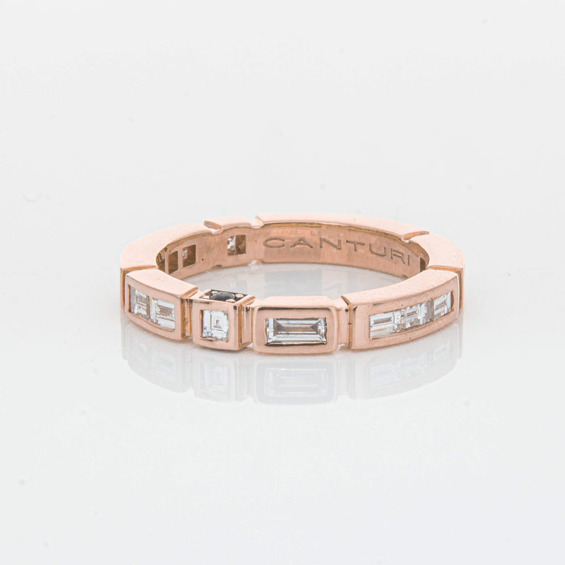 Deja Vu 18ct Rose Gold .75ct Diamond Band - Ring - Walker & Hall