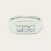 Platinum 1.47ct Reclaimed Princess Diamond Mens Ring
