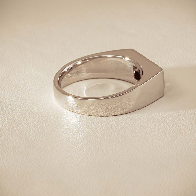 Platinum 1.47ct Reclaimed Princess Diamond Mens Ring