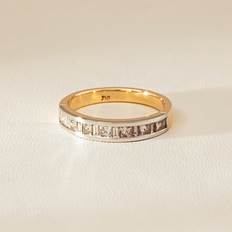 Deja Vu 16ct Yellow & White Gold .75ct Diamond Band