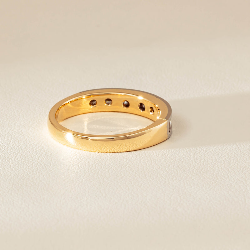 Deja Vu 16ct Yellow & White Gold .75ct Diamond Band