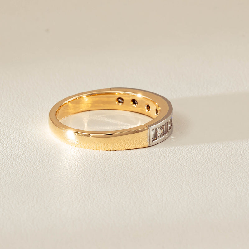 Deja Vu 16ct Yellow & White Gold .75ct Diamond Band