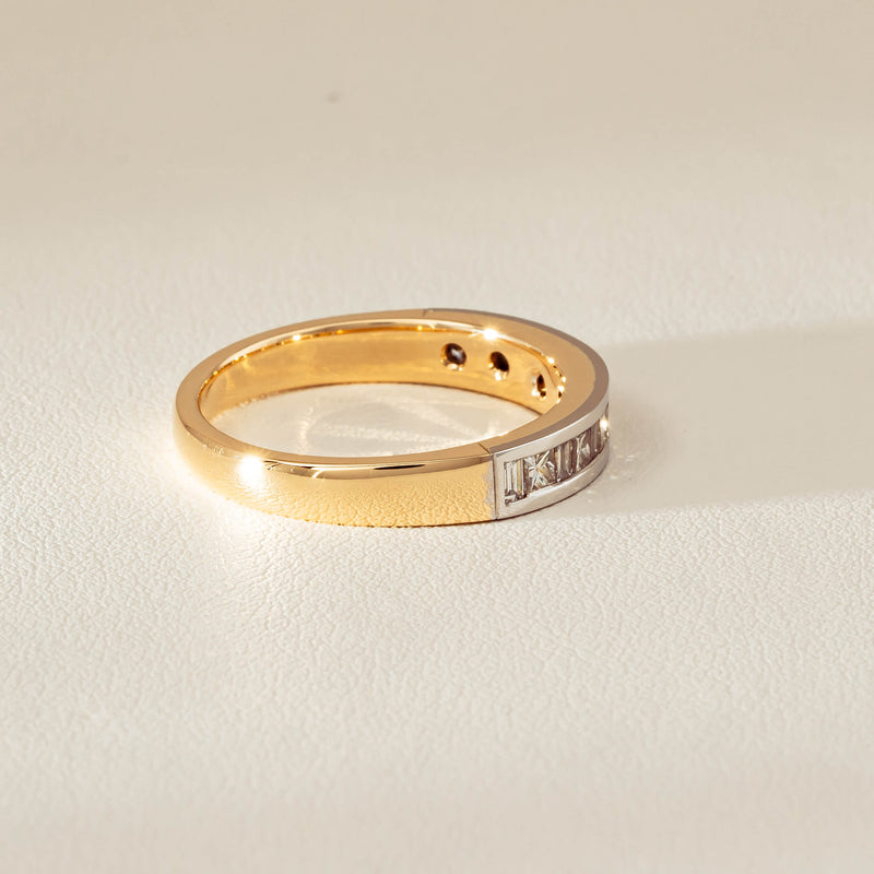 Deja Vu 16ct Yellow & White Gold .75ct Diamond Band