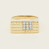 Deja Vu 14ct Yellow Gold .22ct Diamond Signet Ring