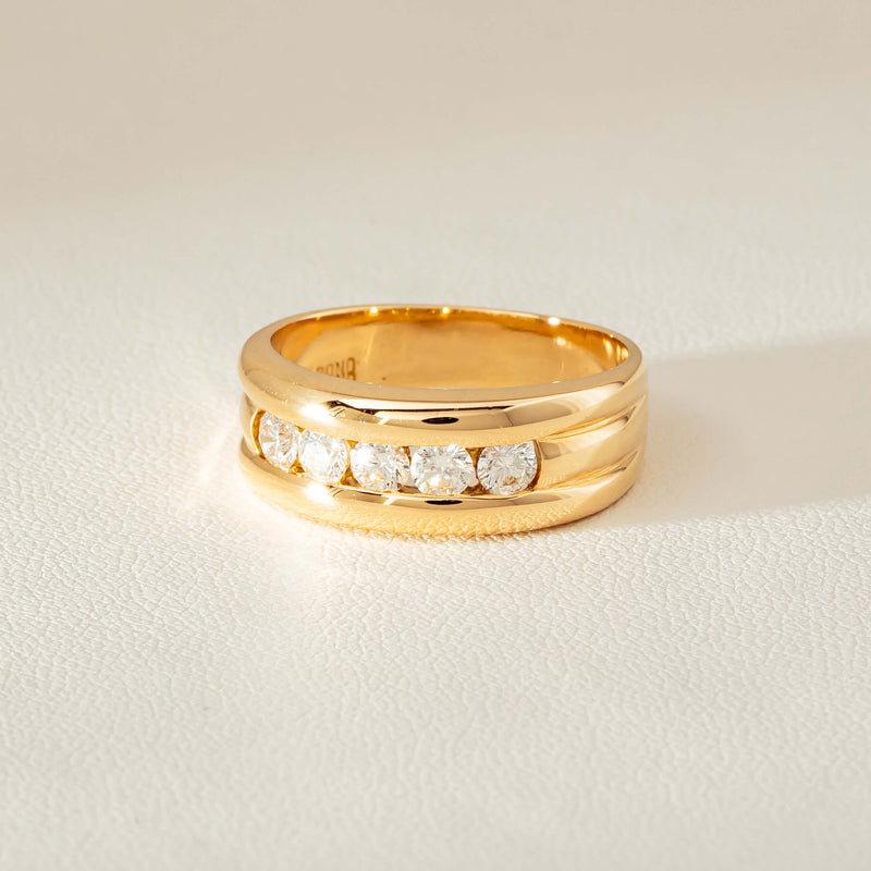 Deja Vu 18ct Yellow Gold .60ct Five-Stone Ring - Ring - Walker & Hall