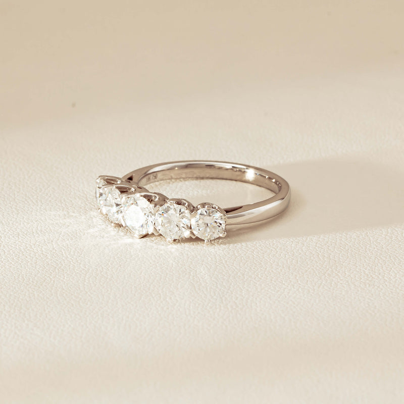 Deja Vu 18ct White Gold 1.90ct Five-Stone Diamond Ring - Ring - Walker & Hall