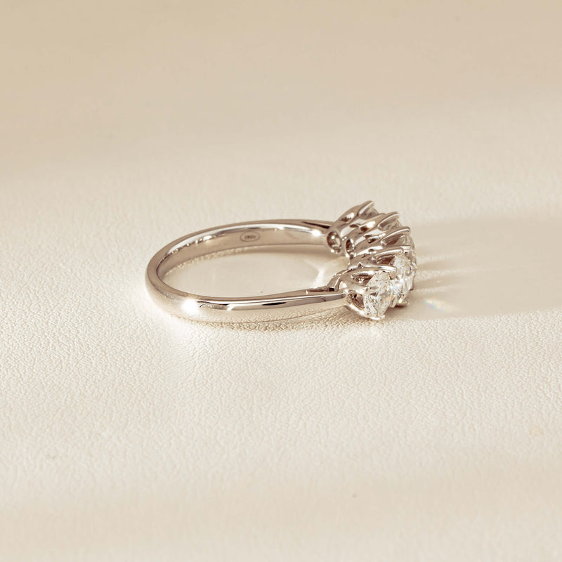 Deja Vu 18ct White Gold 1.90ct Five-Stone Diamond Ring - Ring - Walker & Hall