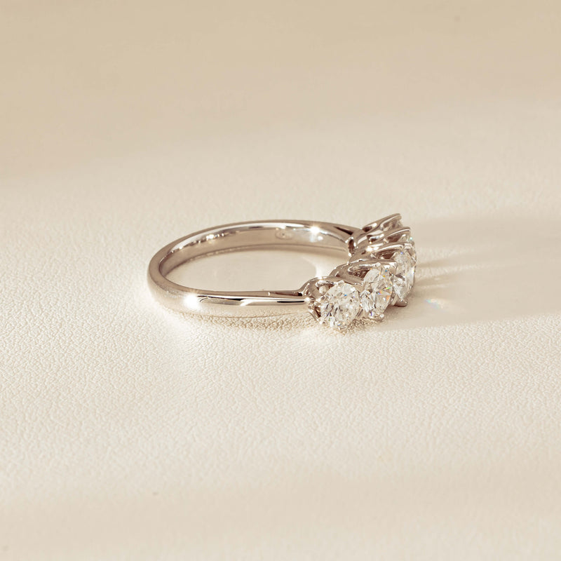 Deja Vu 18ct White Gold 1.90ct Five-Stone Diamond Ring - Ring - Walker & Hall