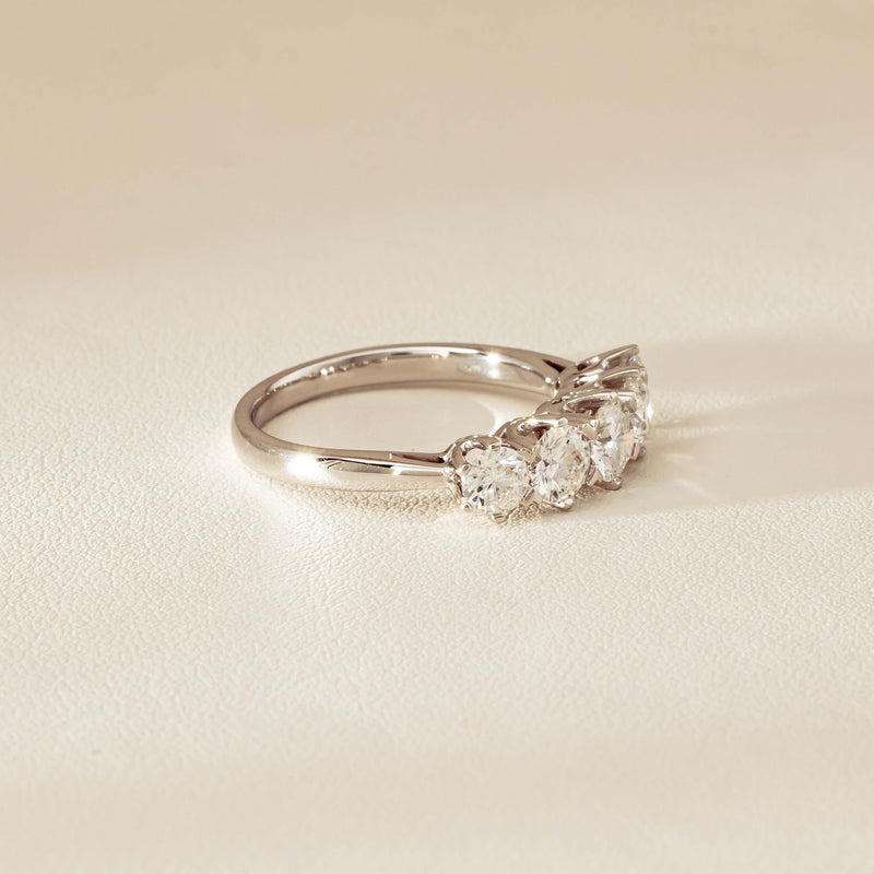 Deja Vu 18ct White Gold 1.90ct Five-Stone Diamond Ring - Ring - Walker & Hall