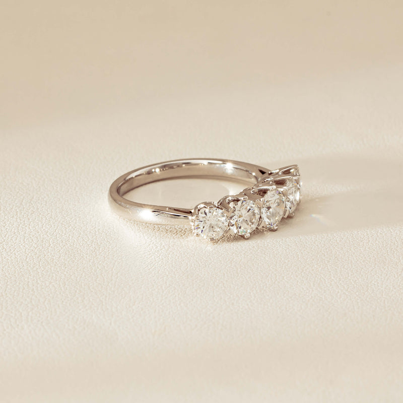 Deja Vu 18ct White Gold 1.90ct Five-Stone Diamond Ring - Ring - Walker & Hall