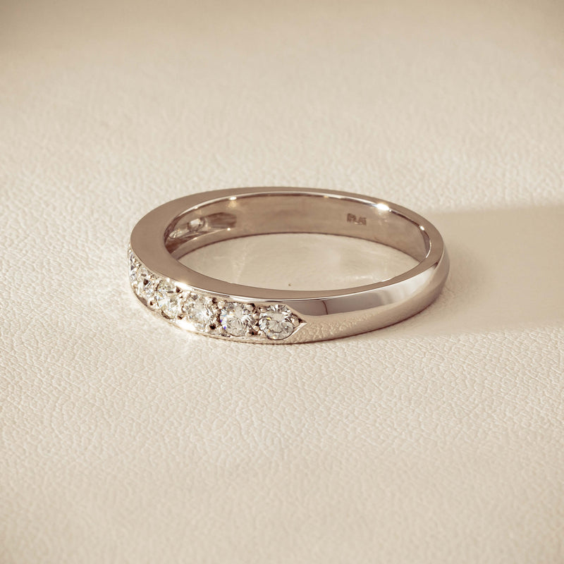 Deja Vu Platinum .80ct Diamond-Set Band - U 1/2