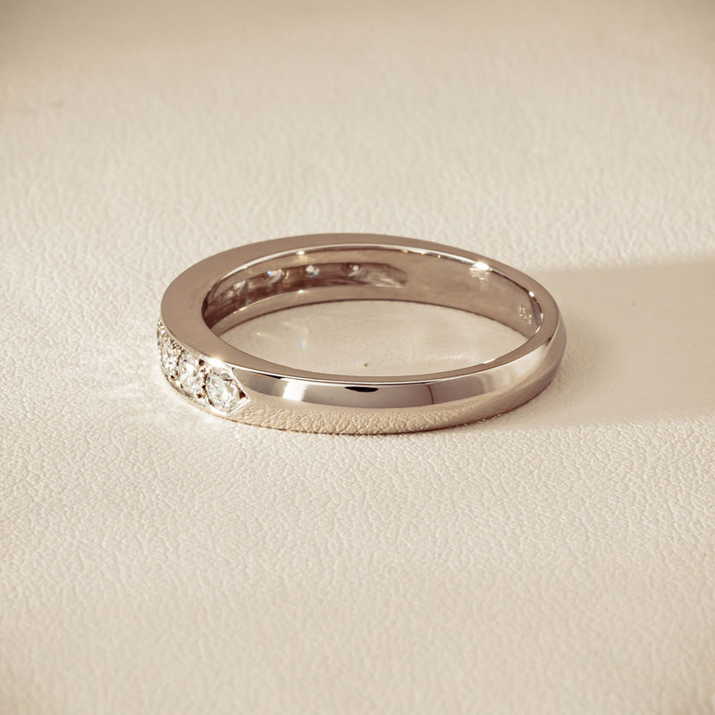 Deja Vu Platinum .80ct Diamond-Set Band - U 1/2
