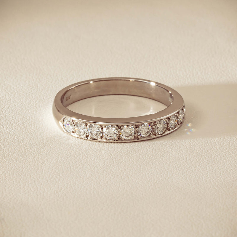 Deja Vu Platinum .80ct Diamond-Set Band - U 1/2