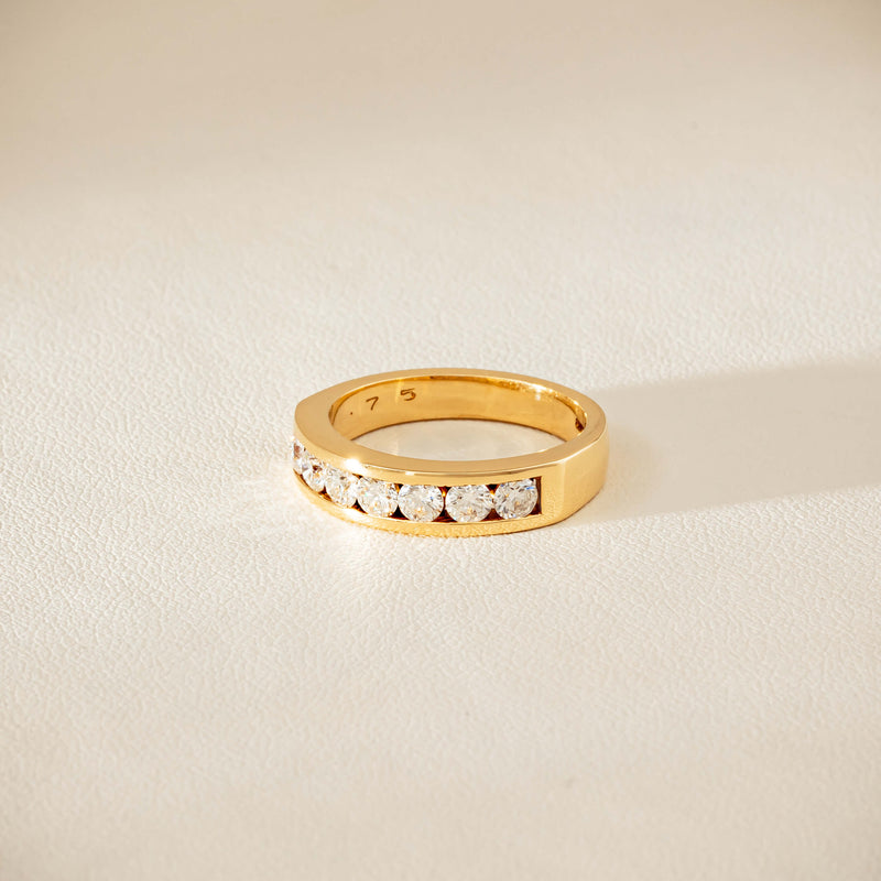 Deja Vu 18ct Yellow Gold .75ct Diamond Channel-Set Ring