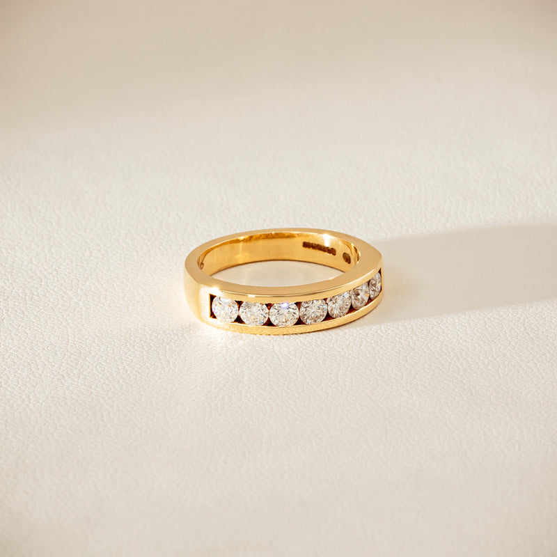 Deja Vu 18ct Yellow Gold .75ct Diamond Channel-Set Ring