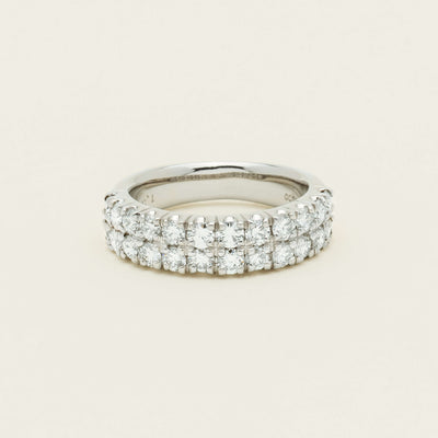 Deja Vu Platinum 1.50ct Diamond Pave-Set Ring
