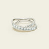 Deja Vu Platinum 1.00ct Diamond Crossover Ring