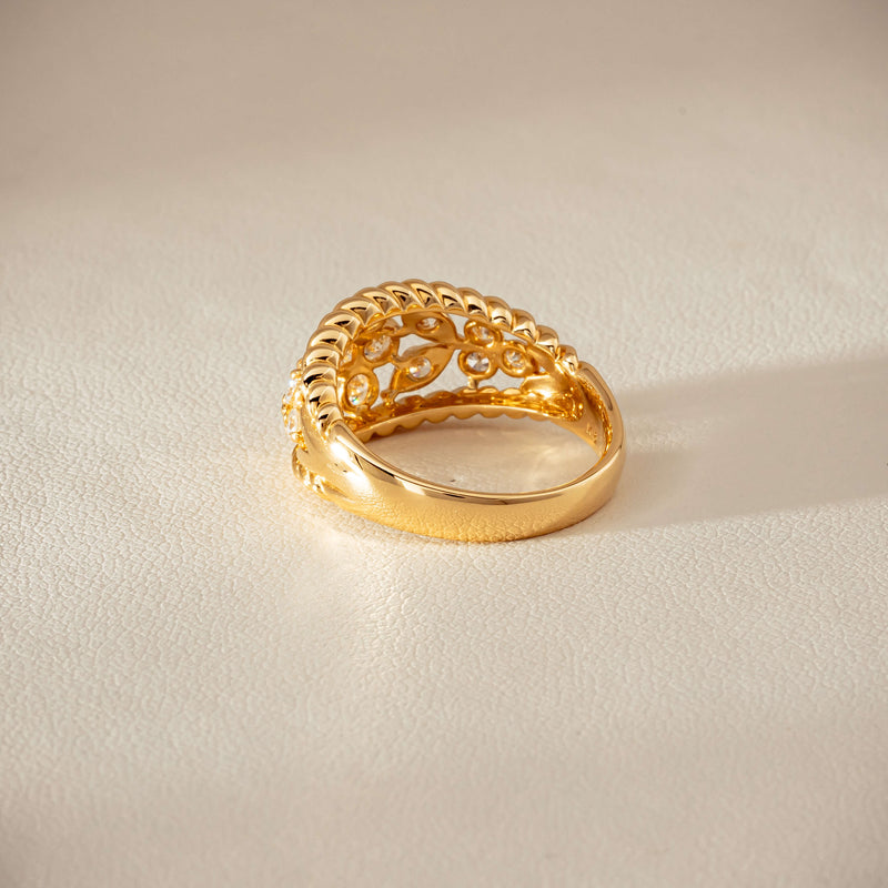 Deja Vu 18ct Yellow Gold .70ct Diamond Openwork Ring
