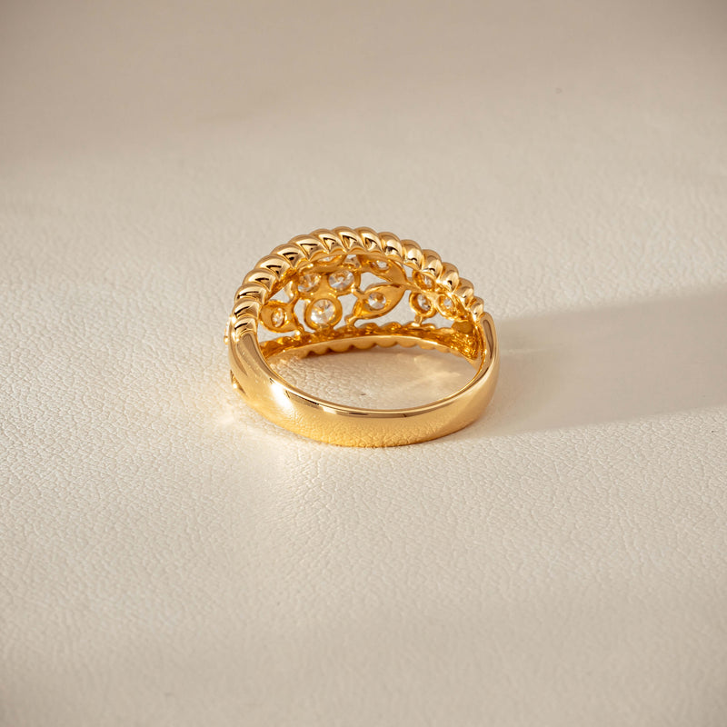 Deja Vu 18ct Yellow Gold .70ct Diamond Openwork Ring