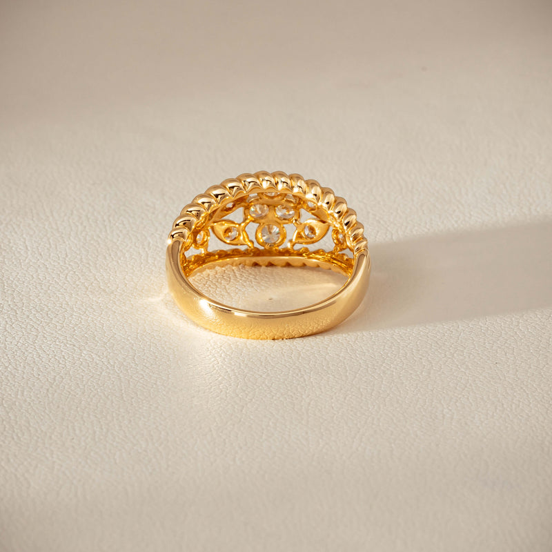Deja Vu 18ct Yellow Gold .70ct Diamond Openwork Ring