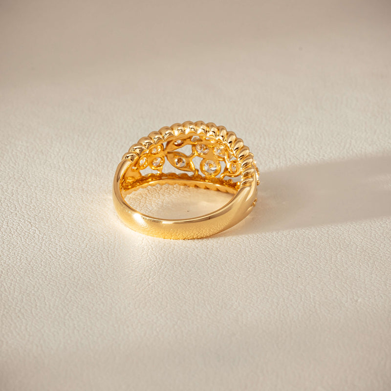 Deja Vu 18ct Yellow Gold .70ct Diamond Openwork Ring