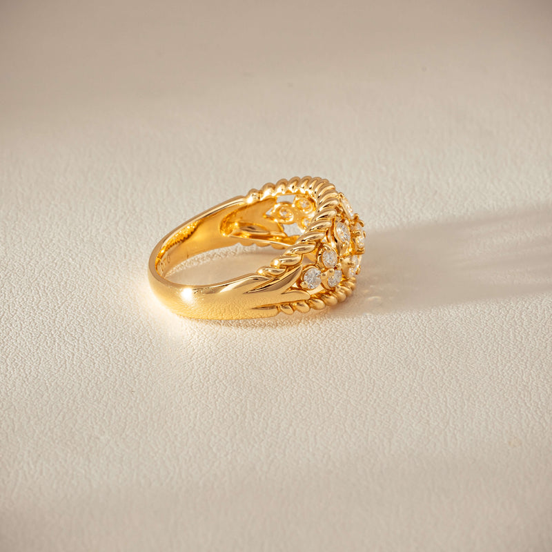 Deja Vu 18ct Yellow Gold .70ct Diamond Openwork Ring