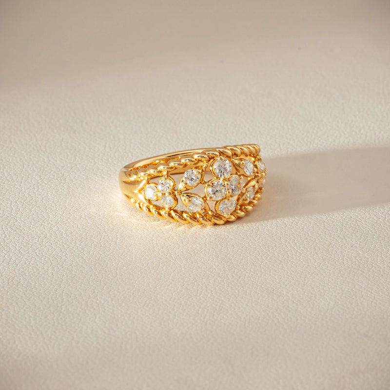 Deja Vu 18ct Yellow Gold .70ct Diamond Openwork Ring