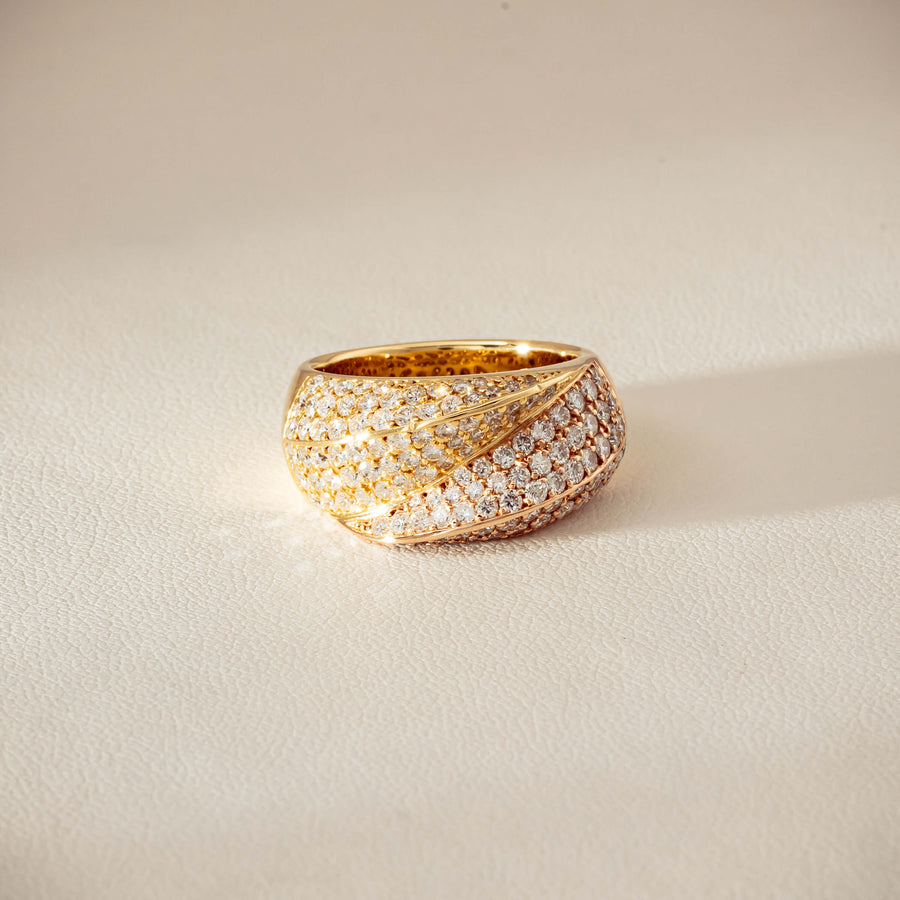 Deja Vu 18ct Bi-Tone Gold 1.70ct Diamond Crossover Ring