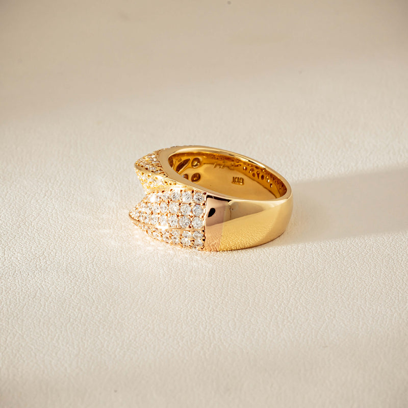 Deja Vu 18ct Bi-Tone Gold 1.70ct Diamond Crossover Ring