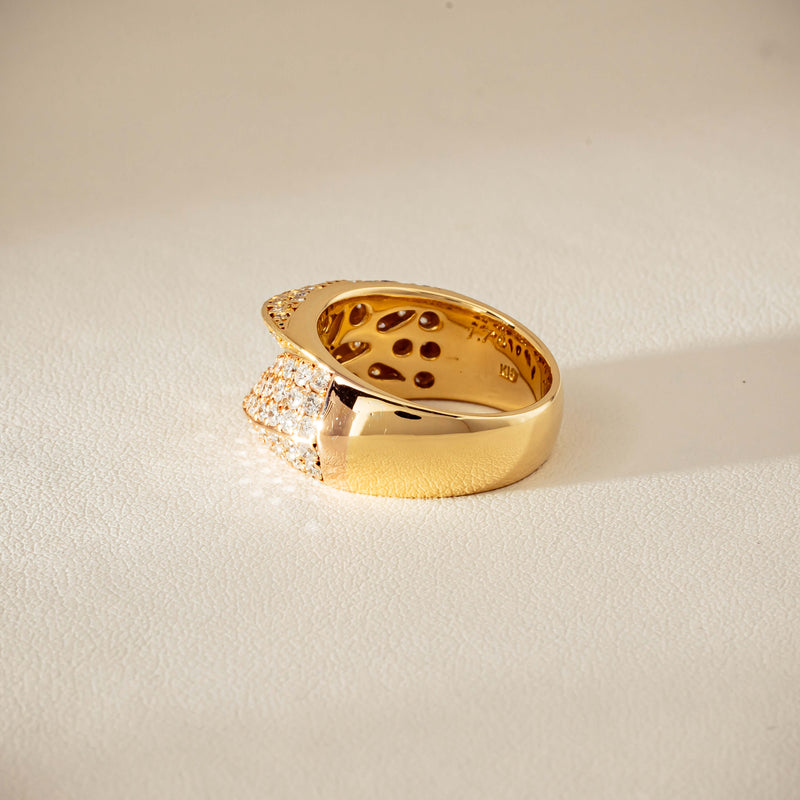 Deja Vu 18ct Bi-Tone Gold 1.70ct Diamond Crossover Ring