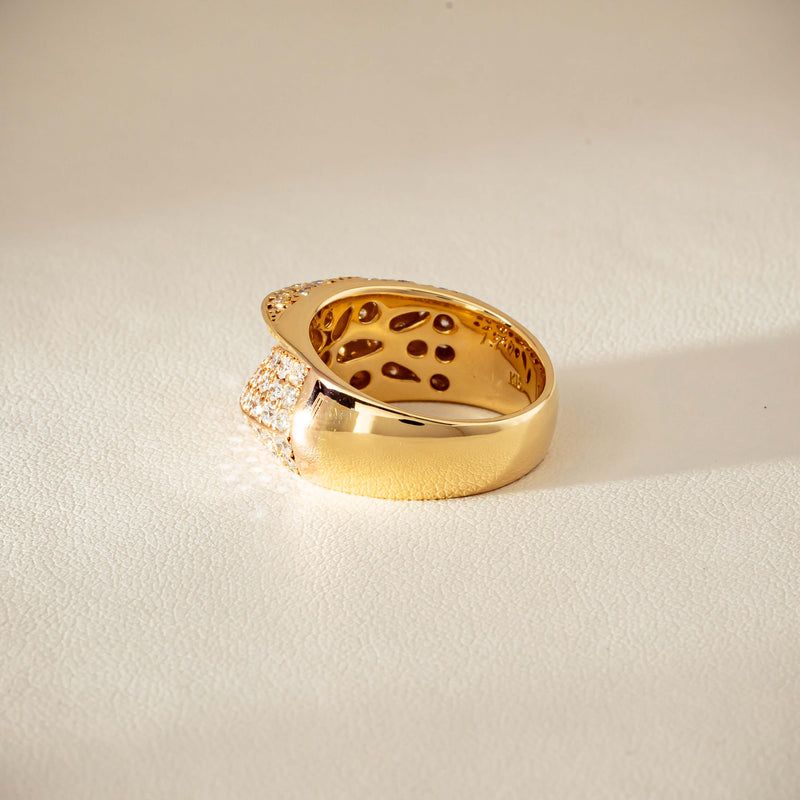 Deja Vu 18ct Bi-Tone Gold 1.70ct Diamond Crossover Ring
