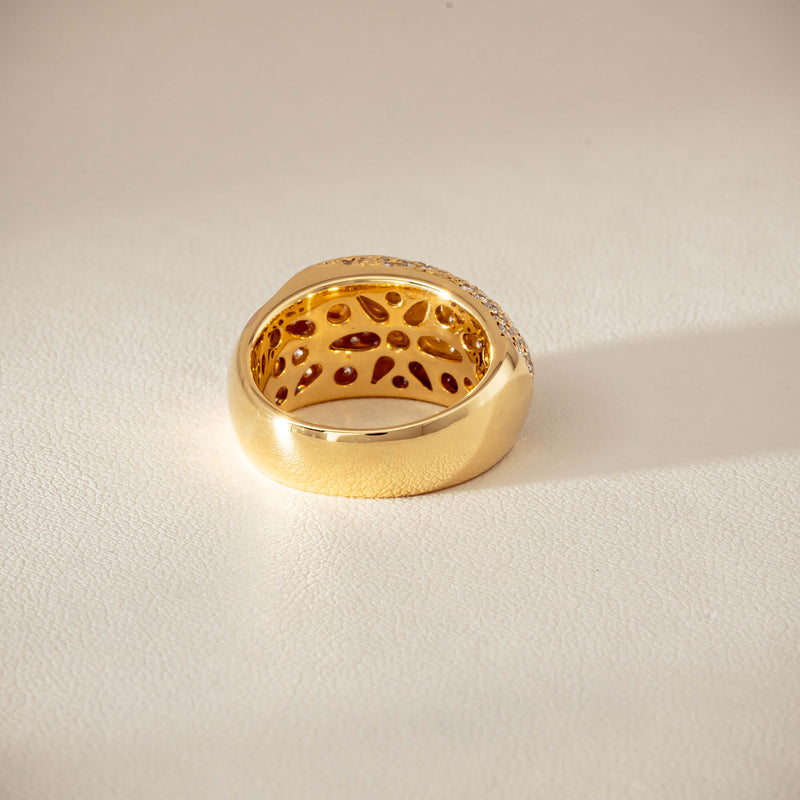 Deja Vu 18ct Bi-Tone Gold 1.70ct Diamond Crossover Ring
