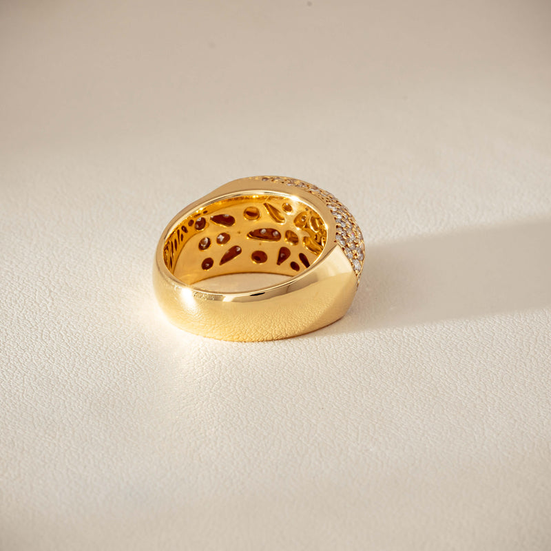 Deja Vu 18ct Bi-Tone Gold 1.70ct Diamond Crossover Ring