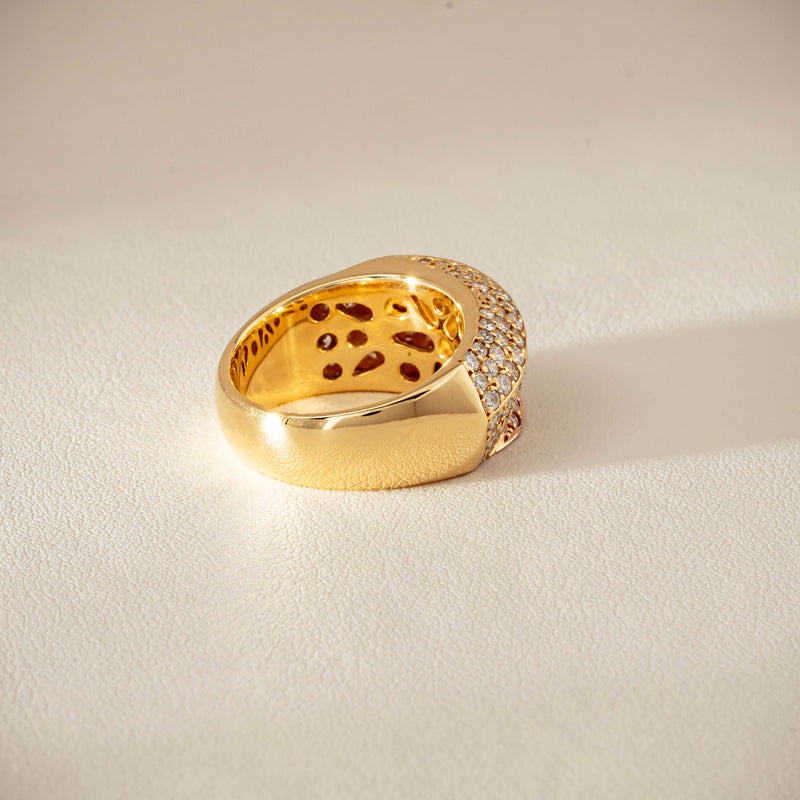 Deja Vu 18ct Bi-Tone Gold 1.70ct Diamond Crossover Ring