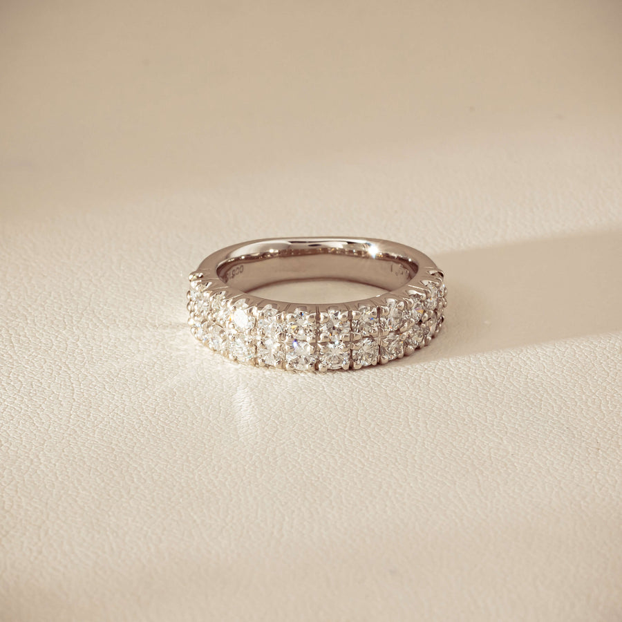 Deja Vu Platinum 1.50ct Diamond Pave-Set Ring