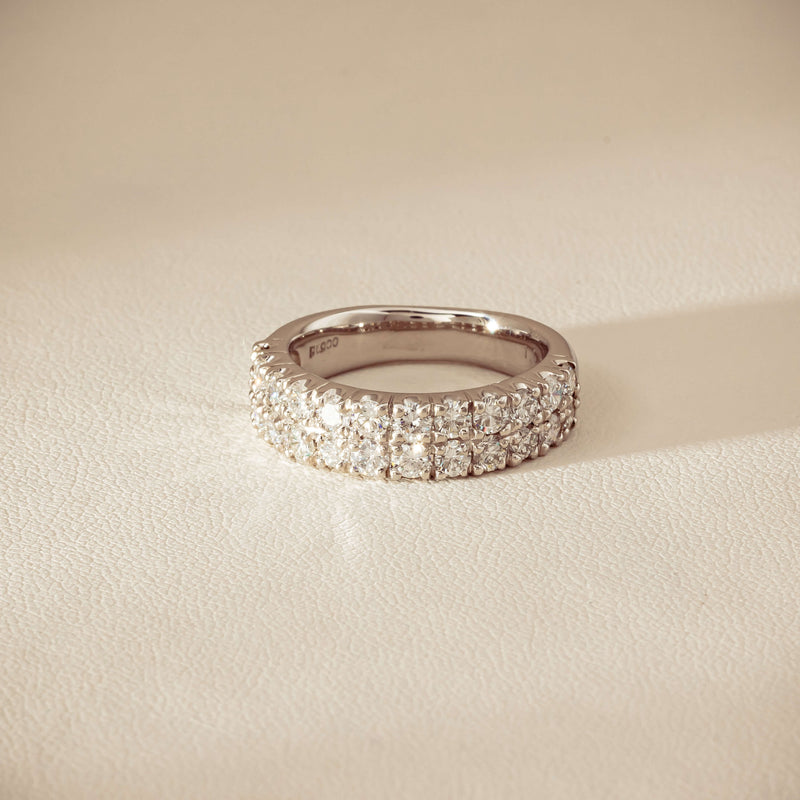 Deja Vu Platinum 1.50ct Diamond Pave-Set Ring