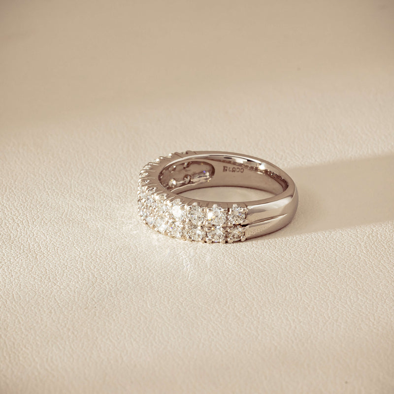 Deja Vu Platinum 1.50ct Diamond Pave-Set Ring