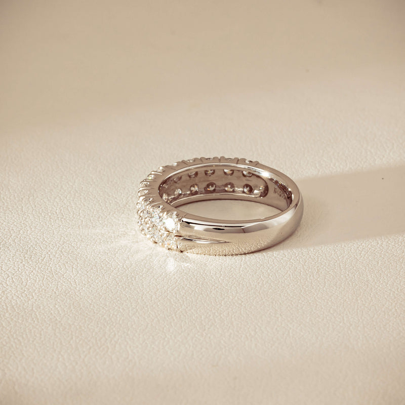 Deja Vu Platinum 1.50ct Diamond Pave-Set Ring