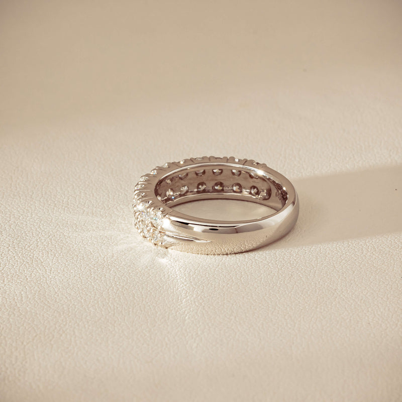 Deja Vu Platinum 1.50ct Diamond Pave-Set Ring
