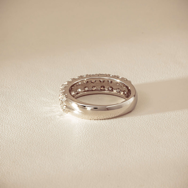 Deja Vu Platinum 1.50ct Diamond Pave-Set Ring