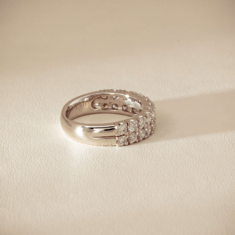 Deja Vu Platinum 1.50ct Diamond Pave-Set Ring