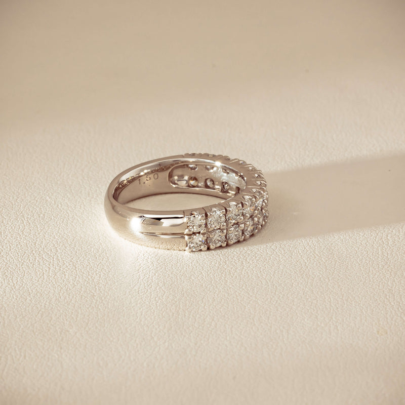Deja Vu Platinum 1.50ct Diamond Pave-Set Ring