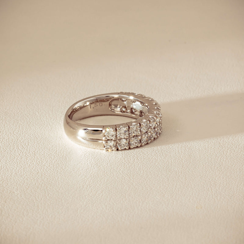 Deja Vu Platinum 1.50ct Diamond Pave-Set Ring